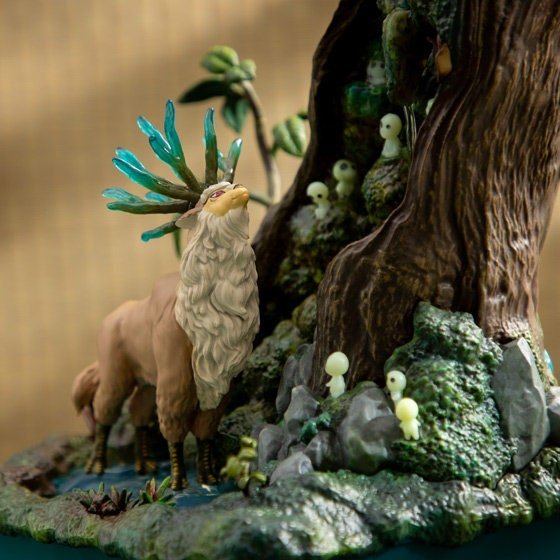 Official Ghibli Princess Mononoke Water Garden • Forest Spirit Bonsai Diorama Fountain • Donguri Exclusive - Kamaji Market