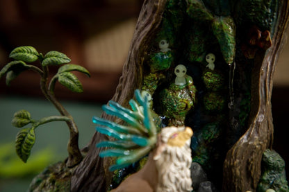 Official Ghibli Princess Mononoke Water Garden • Forest Spirit Bonsai Diorama Fountain • Donguri Exclusive - Kamaji Market