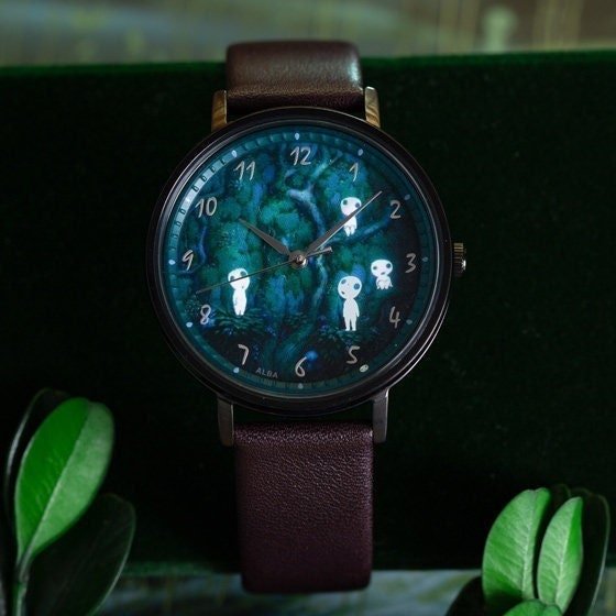 Official Ghibli Princess Mononoke Wrist Watch • Green Kodama Forest • Japanese Watches • Limited to 800 - Kamaji Market