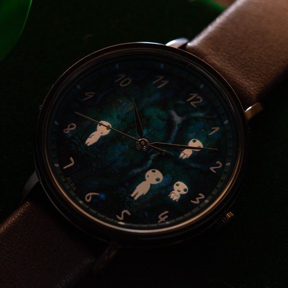 Official Ghibli Princess Mononoke Wrist Watch • Green Kodama Forest • Japanese Watches • Limited to 800 - Kamaji Market
