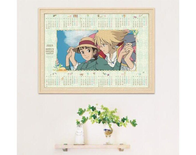Official Ghibli Puzzle/Calendar 2023 • Howls Moving Castle Interior Home Decor/Wall Hanging • Studio Ghibli Gift • 1000 pieces - Kamaji Market