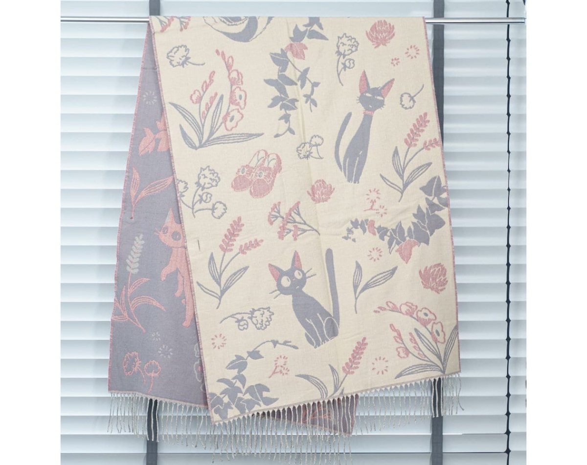 Official Ghibli Shoulder Shawl • Kikis Delivery Service Jacquard Stole/Scarf/Tippet/Cape/Put-on/Muffler • Jiji Gigi - Kamaji Market