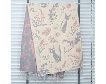Official Ghibli Shoulder Shawl • Kikis Delivery Service Jacquard Stole/Scarf/Tippet/Cape/Put-on/Muffler • Jiji Gigi - Kamaji Market
