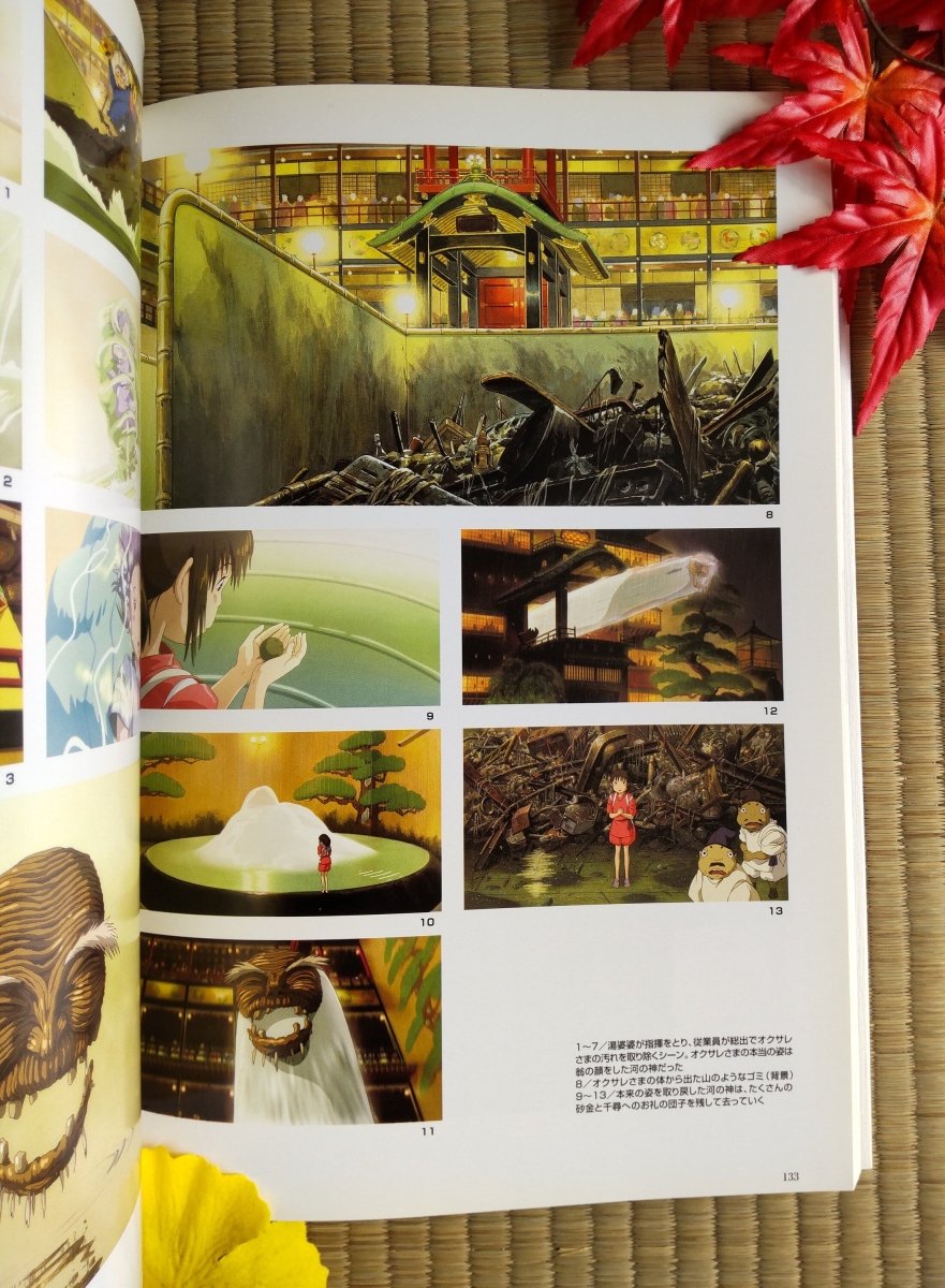 Official Ghibli Spirited Away Artbook • Japanese Painting Art Book • Chihiro, Yubaba, No Face, Kaonashi, Haku Anime - Kamaji Market