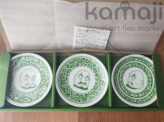 Official Ghibli Spirited Away Bean Plate Set of 3 • Kashira Head Side Dish/Mamezara • Ghibli Exhibition Exclusive - Kamaji Market