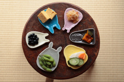 Official Ghibli Spirited Away Bean Plate Set of 3 • No Face Side Dish/Snack/Crockery • Japanese Mamezara Tableware - Kamaji Market