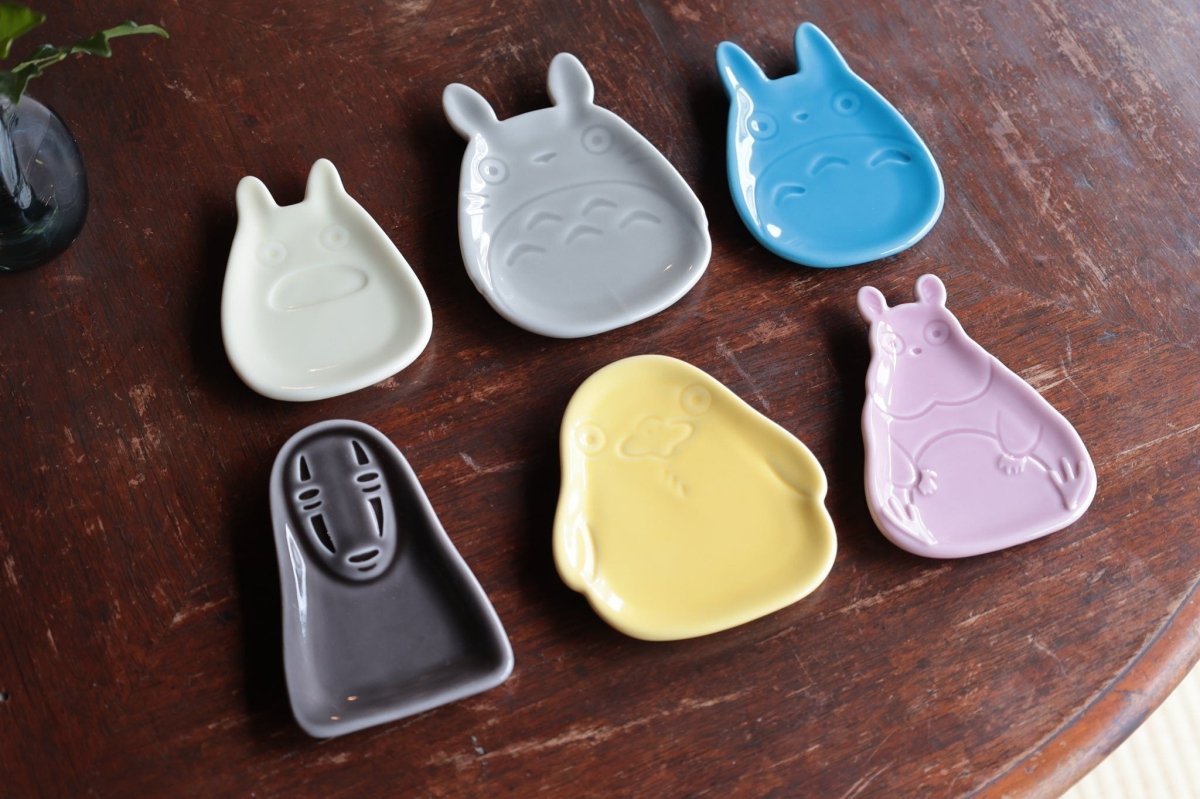 Official Ghibli Spirited Away Bean Plate Set of 3 • No Face Side Dish/Snack/Crockery • Japanese Mamezara Tableware - Kamaji Market