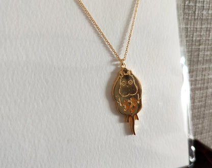 Official Ghibli Spirited Away Brass Necklace • Bo Mouse Japanese Jewelry • Ghibli Exhibition Exclusive - Kamaji Market