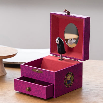 Official Ghibli Spirited Away Music Box/Jewelry Box • Accessory Case with Mirror/No Face (Kaonashi) - Kamaji Market