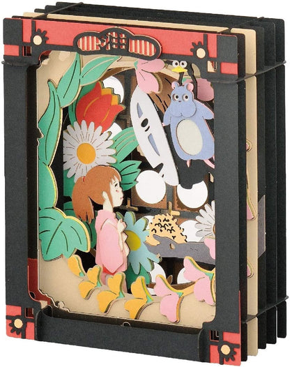 Official Ghibli Spirited Away Paper Theater • Diorama/Papercraft/Miniature/Home Decor • Anime Film Scene • Chihiro, Kaonashi, No Face - Kamaji Market