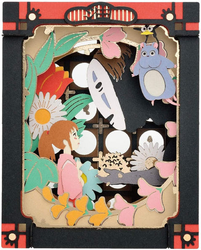 Official Ghibli Spirited Away Paper Theater • Diorama/Papercraft/Miniature/Home Decor • Anime Film Scene • Chihiro, Kaonashi, No Face - Kamaji Market