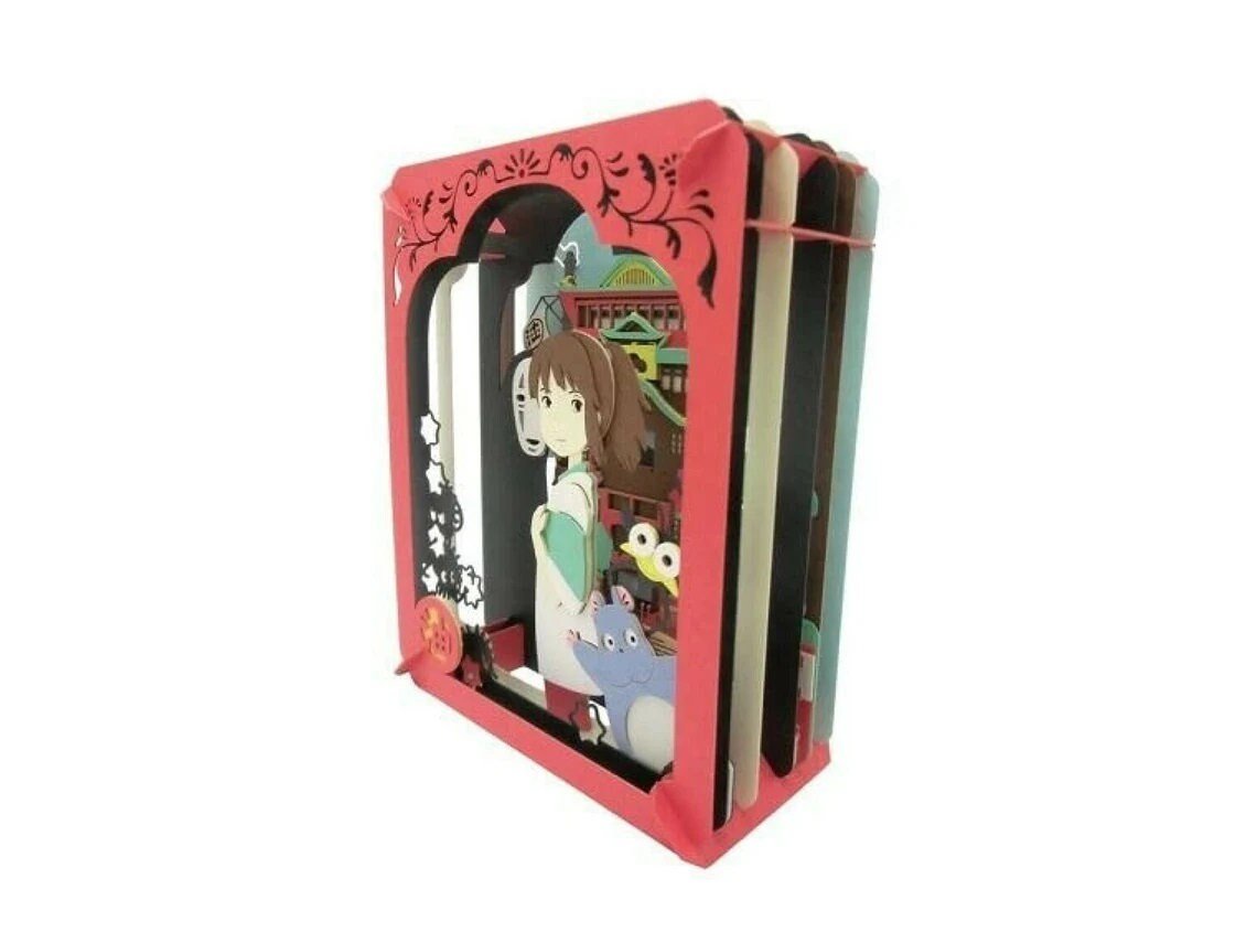 Official Ghibli Spirited Away Paper Theater • Diorama/Papercraft/Miniature/Home Decor • Anime Film Scene • Kaonashi (No Face) - Kamaji Market