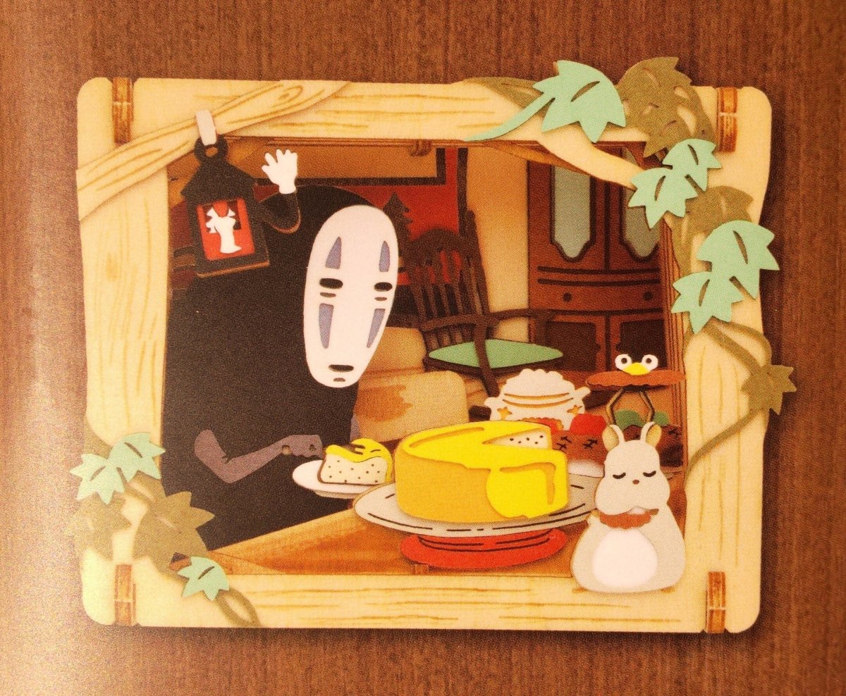 Official Ghibli Spirited Away Paper Theater • Diorama/Papercraft/Miniature/Home Decor • Bo Mouse, Kaonashi (No Face) - Kamaji Market