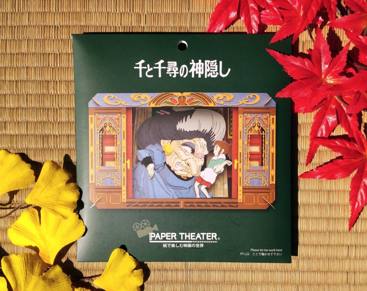 Official Ghibli Spirited Away Paper Theater Large • Diorama/Papercraft/Miniature/Home Decor • Anime Film Scene • Yubaba, Chihiro - Kamaji Market