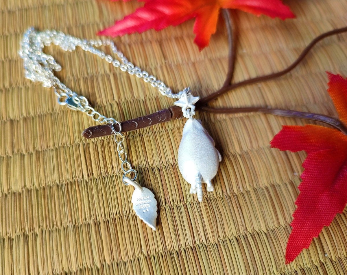 Official Ghibli Spirited Away Silver Necklace • Bo Mouse Pendant • Cominica Japanese Jewelry - Kamaji Market