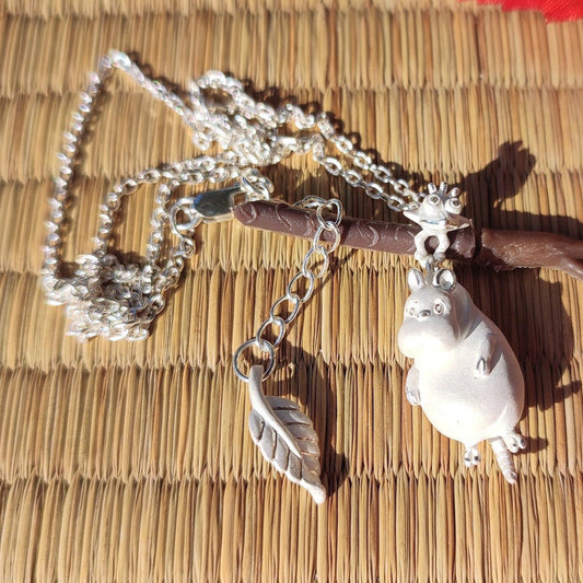 Official Ghibli Spirited Away Silver Necklace • Bo Mouse Pendant • Cominica Japanese Jewelry - Kamaji Market
