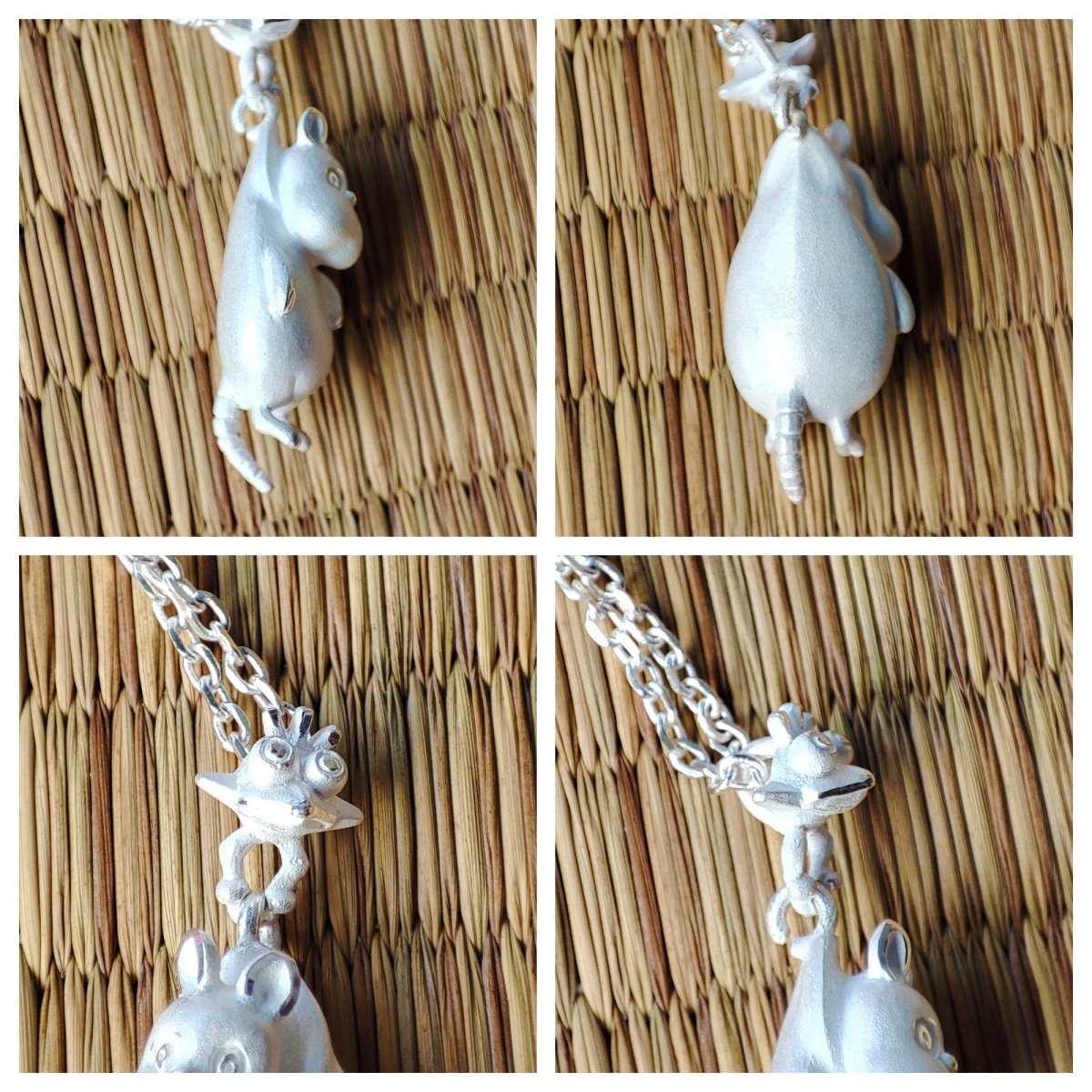 Official Ghibli Spirited Away Silver Necklace • Bo Mouse Pendant • Cominica Japanese Jewelry - Kamaji Market
