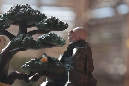 Official Ghibli Spirited Away Water Garden/Fountain • No Face Kaonashi Bonsai Home Decor/Interior Diorama - Kamaji Market