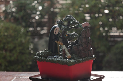 Official Ghibli Spirited Away Water Garden/Fountain • No Face Kaonashi Bonsai Home Decor/Interior Diorama - Kamaji Market