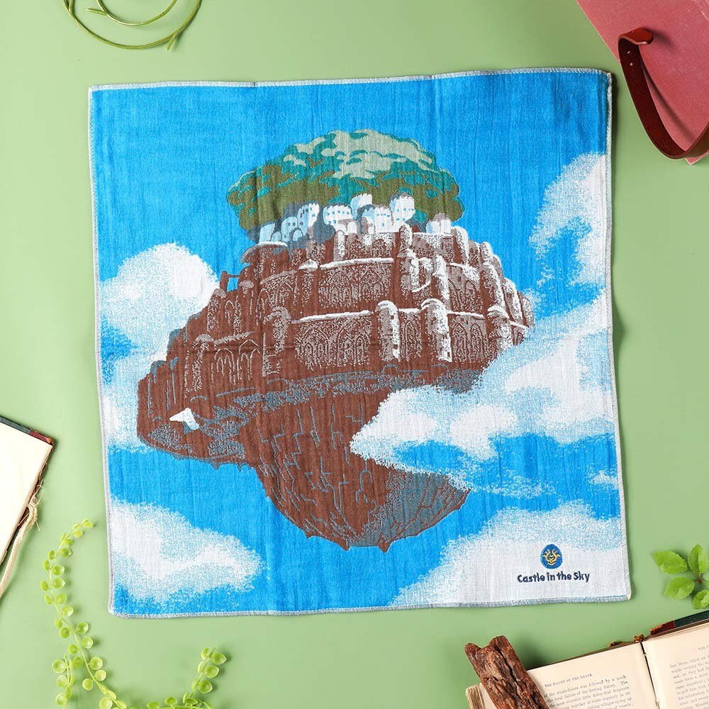 Official Ghibli Tapestry/Wall Hanging • Howl, Spirited Away, Totoro, Laputa Neckerchief/Scarf/Handkerchief/Interior Decor,Studio Ghibli Gift - Kamaji Market