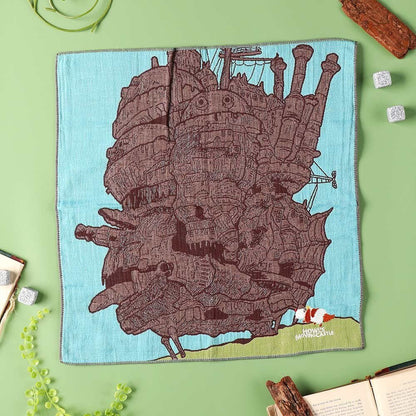 Official Ghibli Tapestry/Wall Hanging • Howl, Spirited Away, Totoro, Laputa Neckerchief/Scarf/Handkerchief/Interior Decor,Studio Ghibli Gift - Kamaji Market