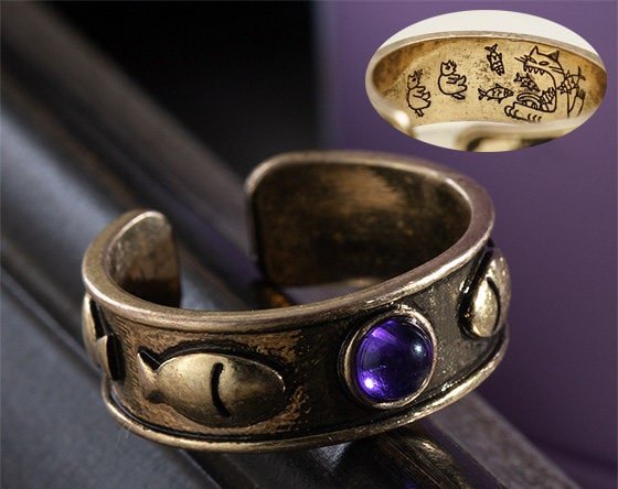 Official Ghibli The Cat Returns Baron Cat Ring • Japanese Anime Jewelry - Kamaji Market