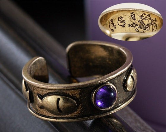 Official Ghibli The Cat Returns Baron Cat Ring • Japanese Anime Jewelry - Kamaji Market