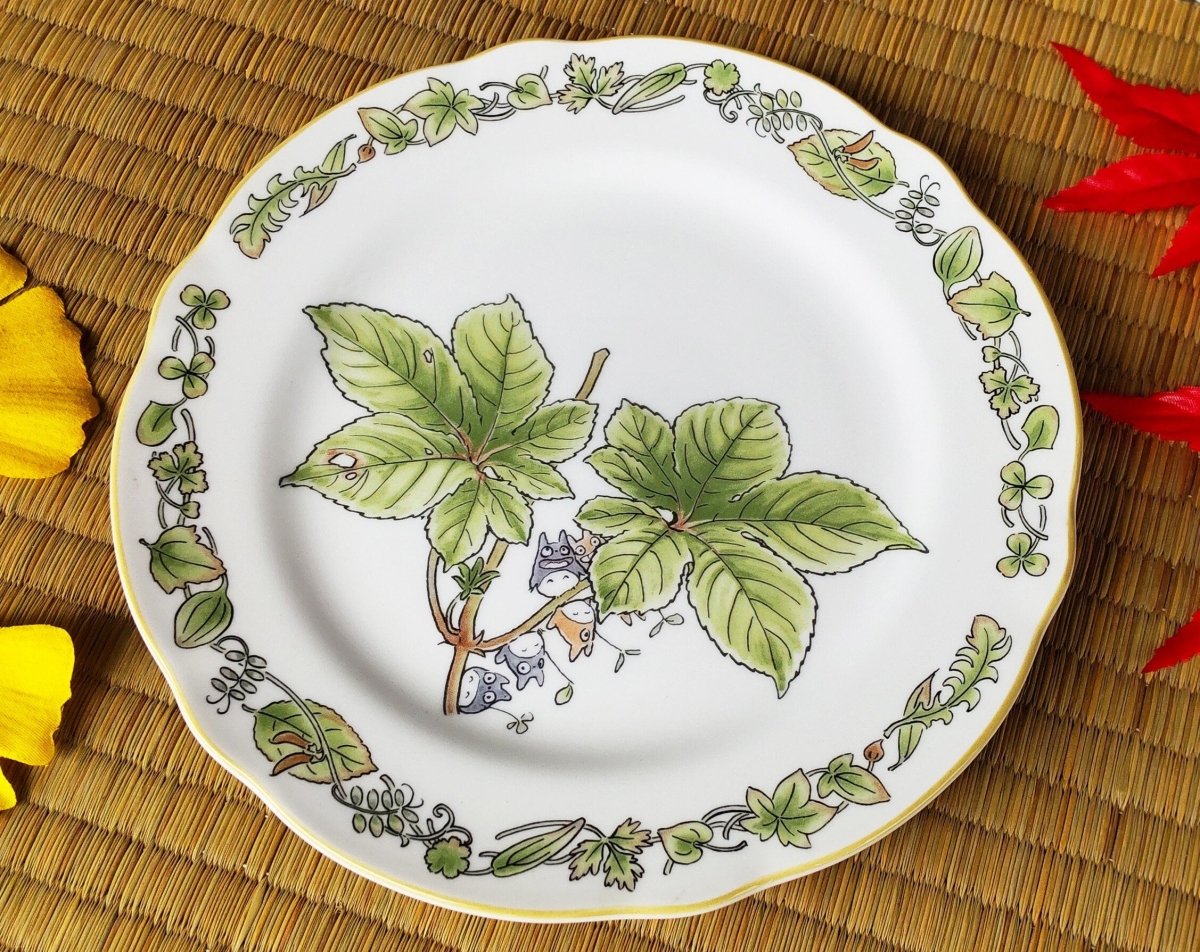 Official Ghibli Totoro 17cm Noritake Plate/Dish • Japanese Ceramic Appetizer/Dessert/Bread Plate • My Neighbor Totoro Tableware/Dinnerware - Kamaji Market