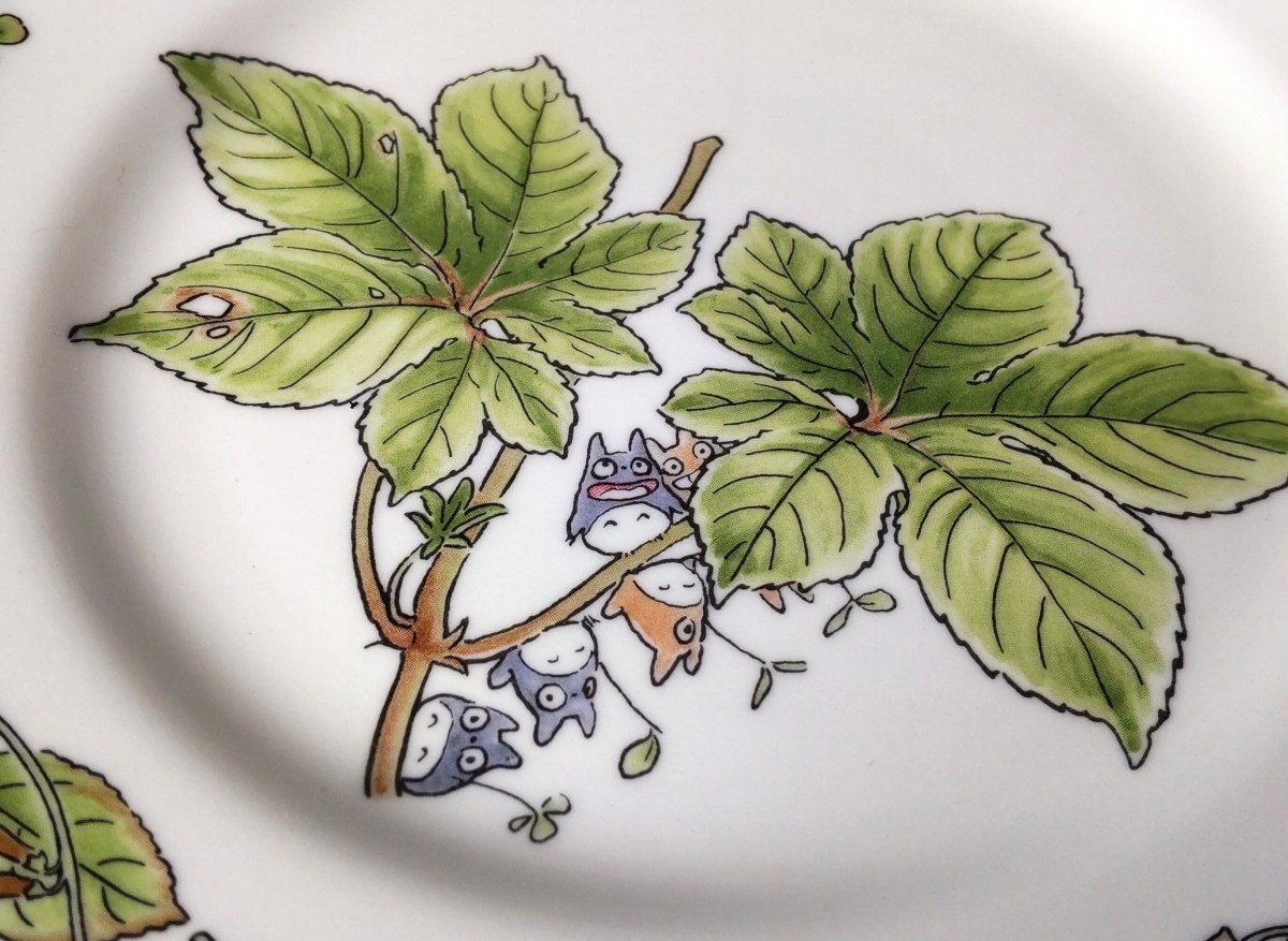 Official Ghibli Totoro 17cm Noritake Plate/Dish • Japanese Ceramic Appetizer/Dessert/Bread Plate • My Neighbor Totoro Tableware/Dinnerware - Kamaji Market