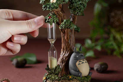 Official Ghibli Totoro and Tree Diorama/Clock • My Neighbor Totoro Hourglass Sand Clock Interior Home Decor - Kamaji Market