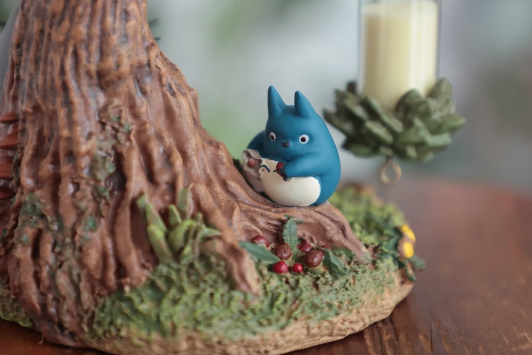 Official Ghibli Totoro and Tree Diorama/Clock • My Neighbor Totoro Hourglass Sand Clock Interior Home Decor - Kamaji Market