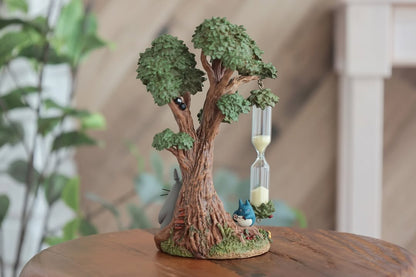 Official Ghibli Totoro and Tree Diorama/Clock • My Neighbor Totoro Hourglass Sand Clock Interior Home Decor - Kamaji Market