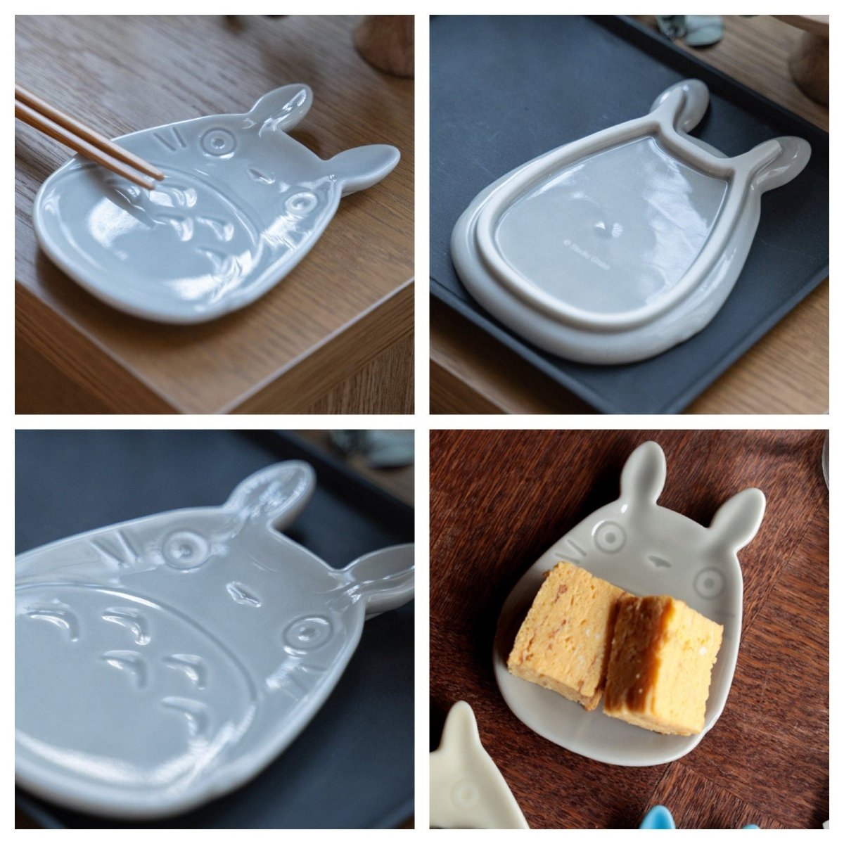Official Ghibli Totoro Bean Plate Set of 3 • My Neighbor Totoro Side Dish/Snack/Crockery • Japanese Mamezara Tableware - Kamaji Market
