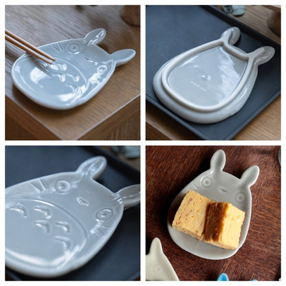 Official Ghibli Totoro Bean Plate Set of 3 • My Neighbor Totoro Side Dish/Snack/Crockery • Japanese Mamezara Tableware - Kamaji Market