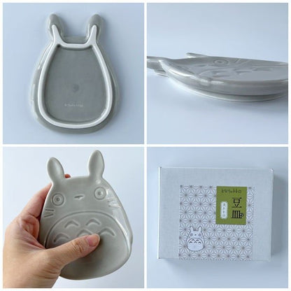 Official Ghibli Totoro Bean Plate Set of 3 • My Neighbor Totoro Side Dish/Snack/Crockery • Japanese Mamezara Tableware - Kamaji Market