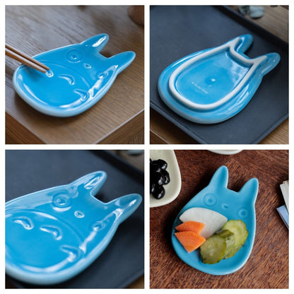 Official Ghibli Totoro Bean Plate Set of 3 • My Neighbor Totoro Side Dish/Snack/Crockery • Japanese Mamezara Tableware - Kamaji Market