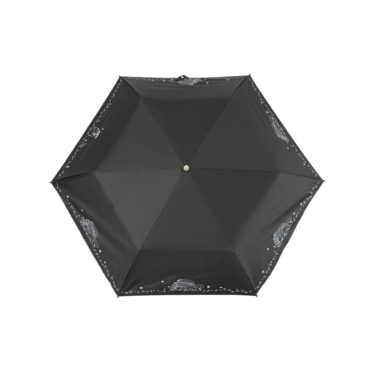 Official Ghibli Totoro Black Folding Umbrella • My Neighbor Totoro Decorative Accessory with Catbus - Kamaji Market