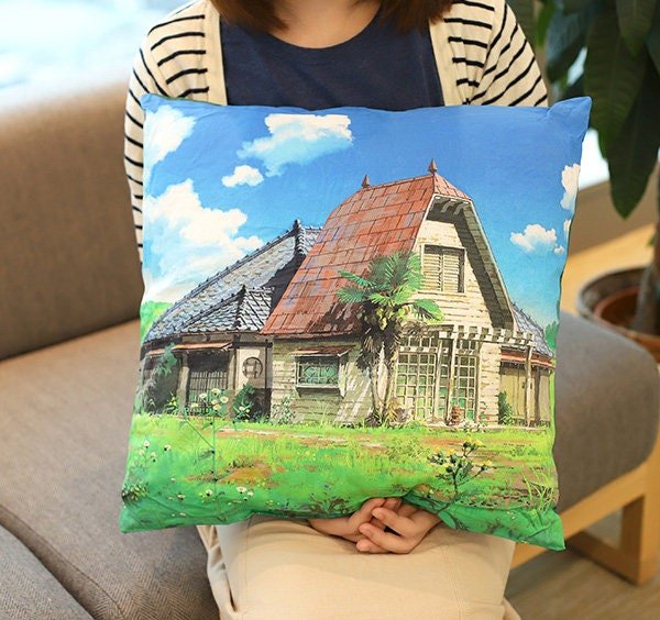Official Ghibli Totoro Cotton Cushion • My Neighbor Totoro "Mei's House" Pillow/Interior Decor - Kamaji Market
