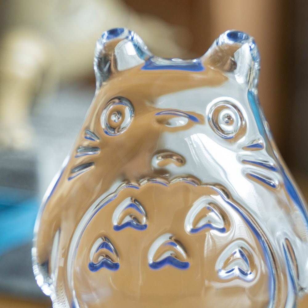 Official Ghibli Totoro Crystal Glass Figure/Paperweight • My Neighbor Totoro Home Decor • Noritake - Kamaji Market
