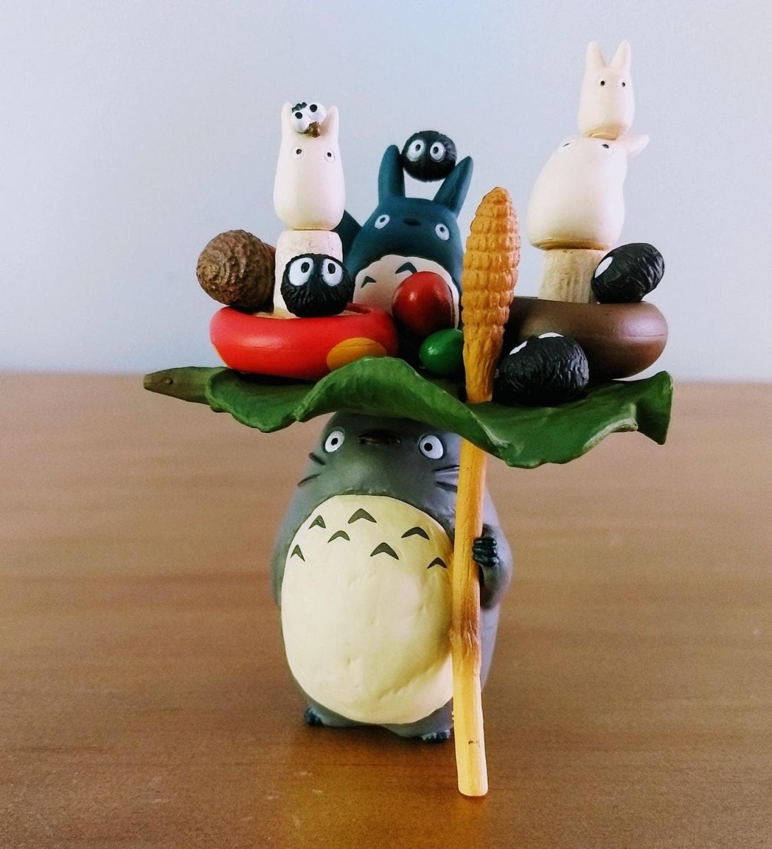 Official Ghibli Totoro Figure Set/Balance Toy • Small Figurine/Mini Statue/Replica/Home Decor/Interior Diorama • My Neighbor Totoro Gift - Kamaji Market