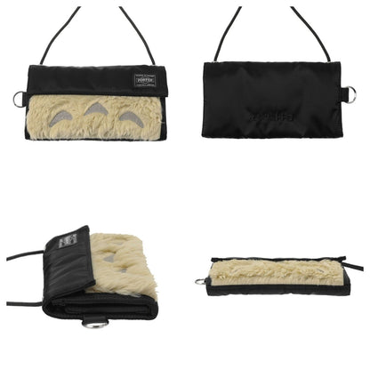 Official Ghibli Totoro Fluffy Clutch/Shoulder Bag • My Neighbor Totoro Handbag/Cosmetic Bag/Wallet/Makeup Bag/Pochette - Kamaji Market