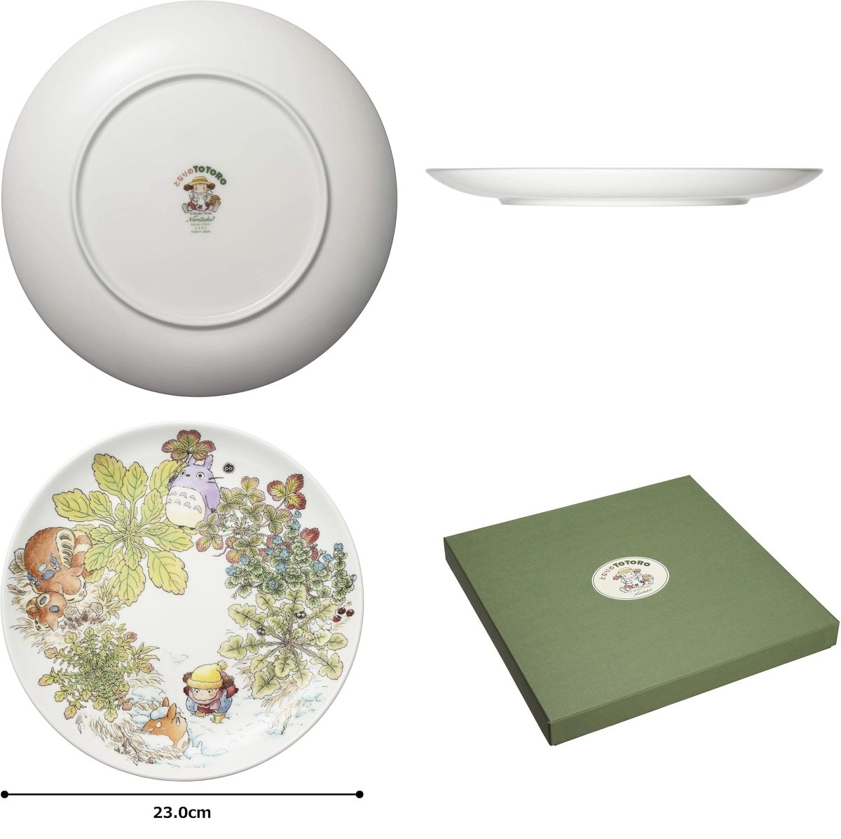 Official Ghibli Totoro "Four Seasons" 23cm Plate/Dish • Japanese Noritake Appetizer/Dinner Plate • My Neighbor Totoro Tableware/Dinnerware - Kamaji Market
