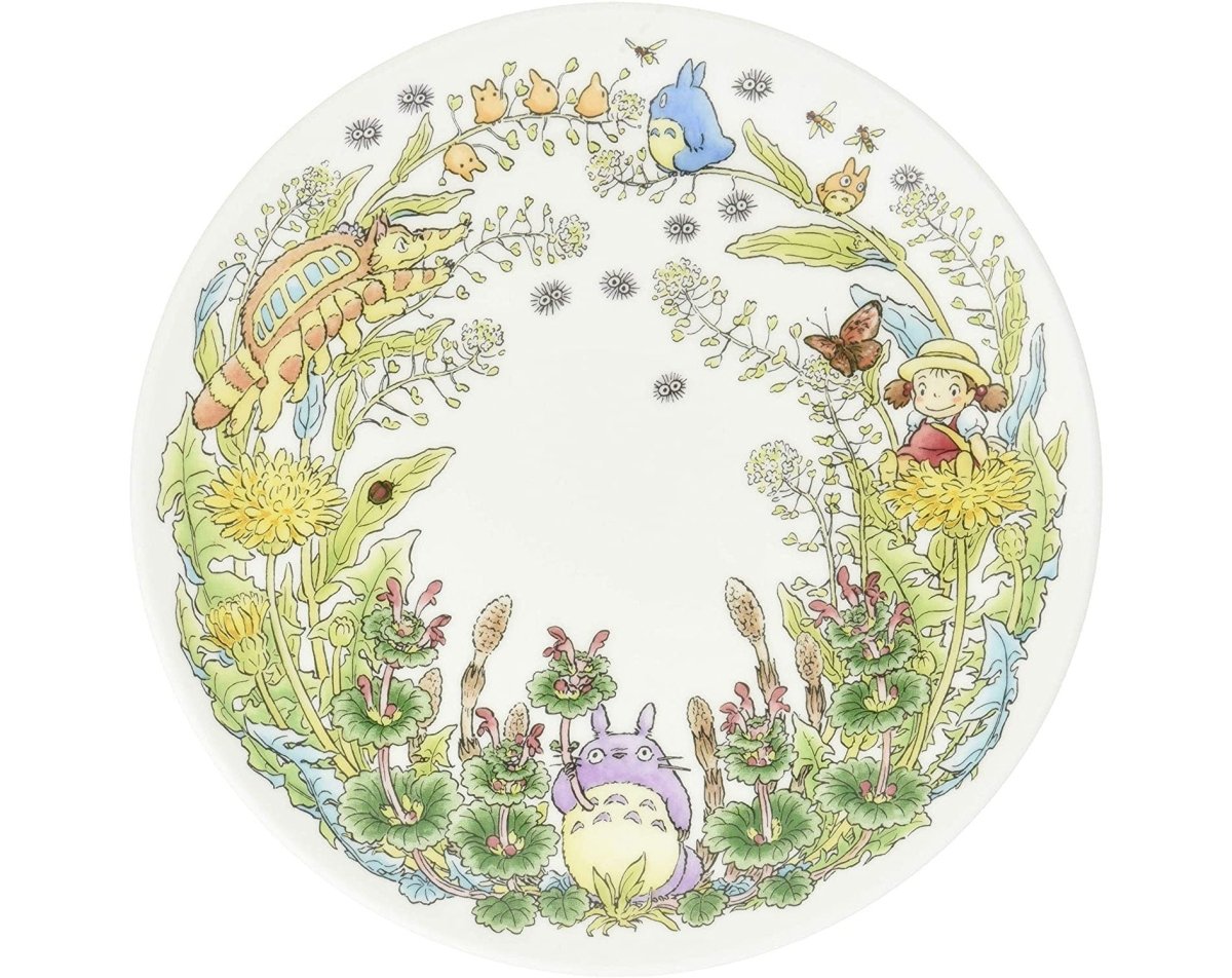 Official Ghibli Totoro "Four Seasons" 23cm Plate/Dish • Japanese Noritake Appetizer/Dinner Plate • My Neighbor Totoro Tableware/Dinnerware - Kamaji Market