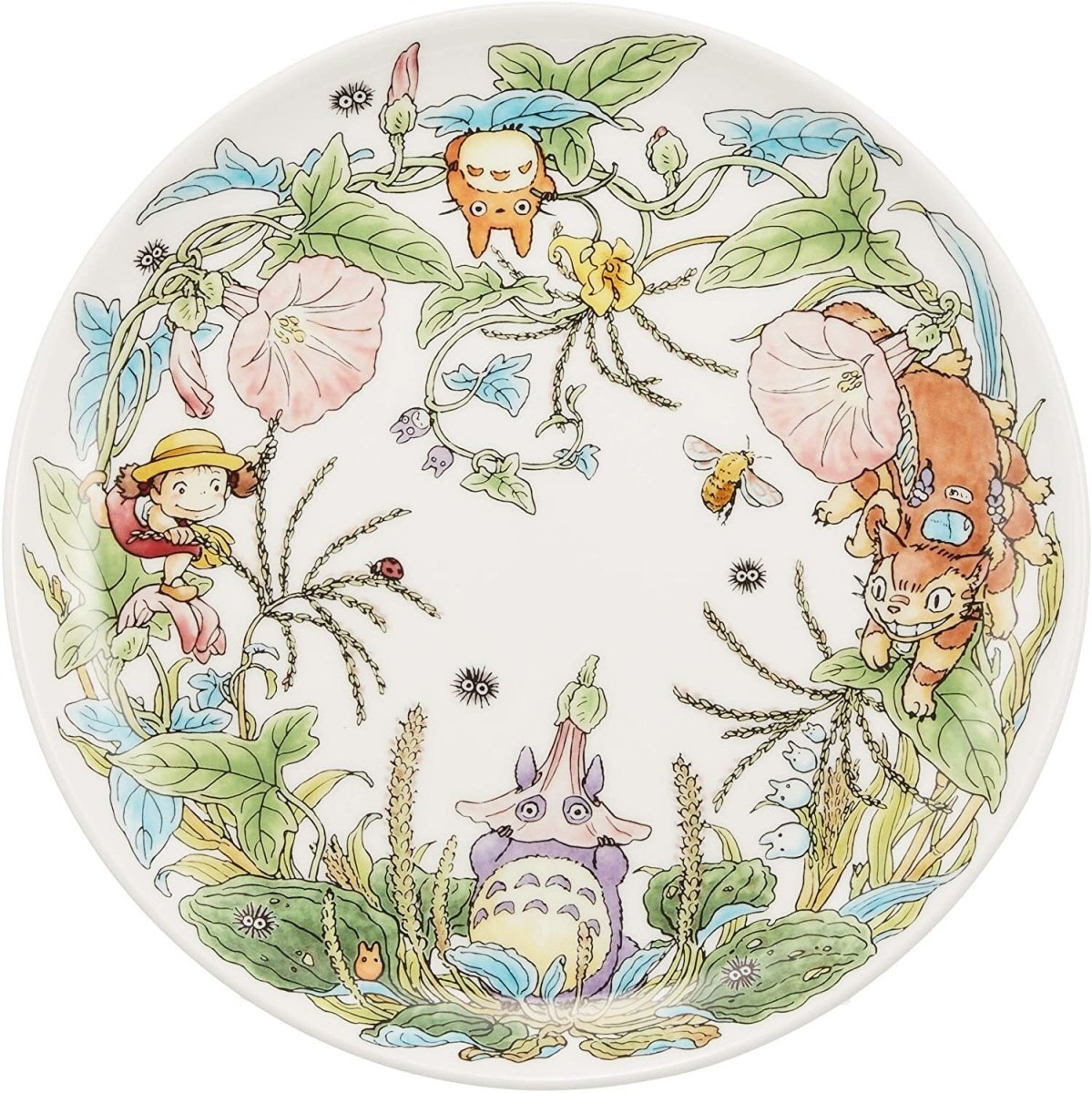 Official Ghibli Totoro "Four Seasons" 23cm Plate/Dish • Japanese Noritake Appetizer/Dinner Plate • My Neighbor Totoro Tableware/Dinnerware - Kamaji Market