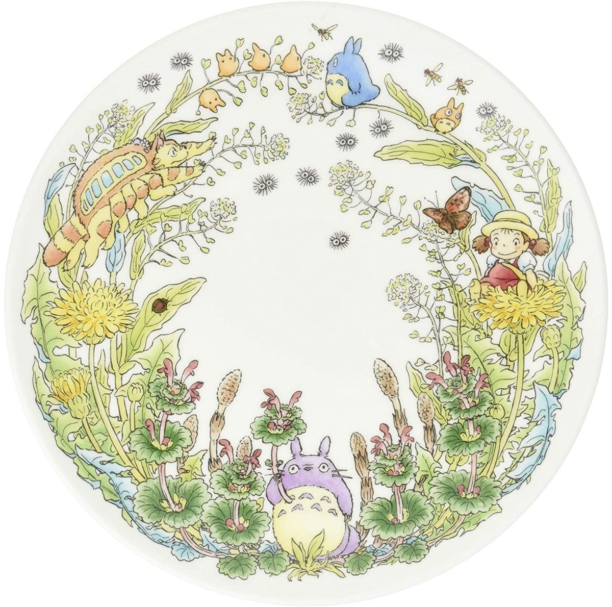 Official Ghibli Totoro "Four Seasons" 23cm Plate/Dish • Japanese Noritake Appetizer/Dinner Plate • My Neighbor Totoro Tableware/Dinnerware - Kamaji Market