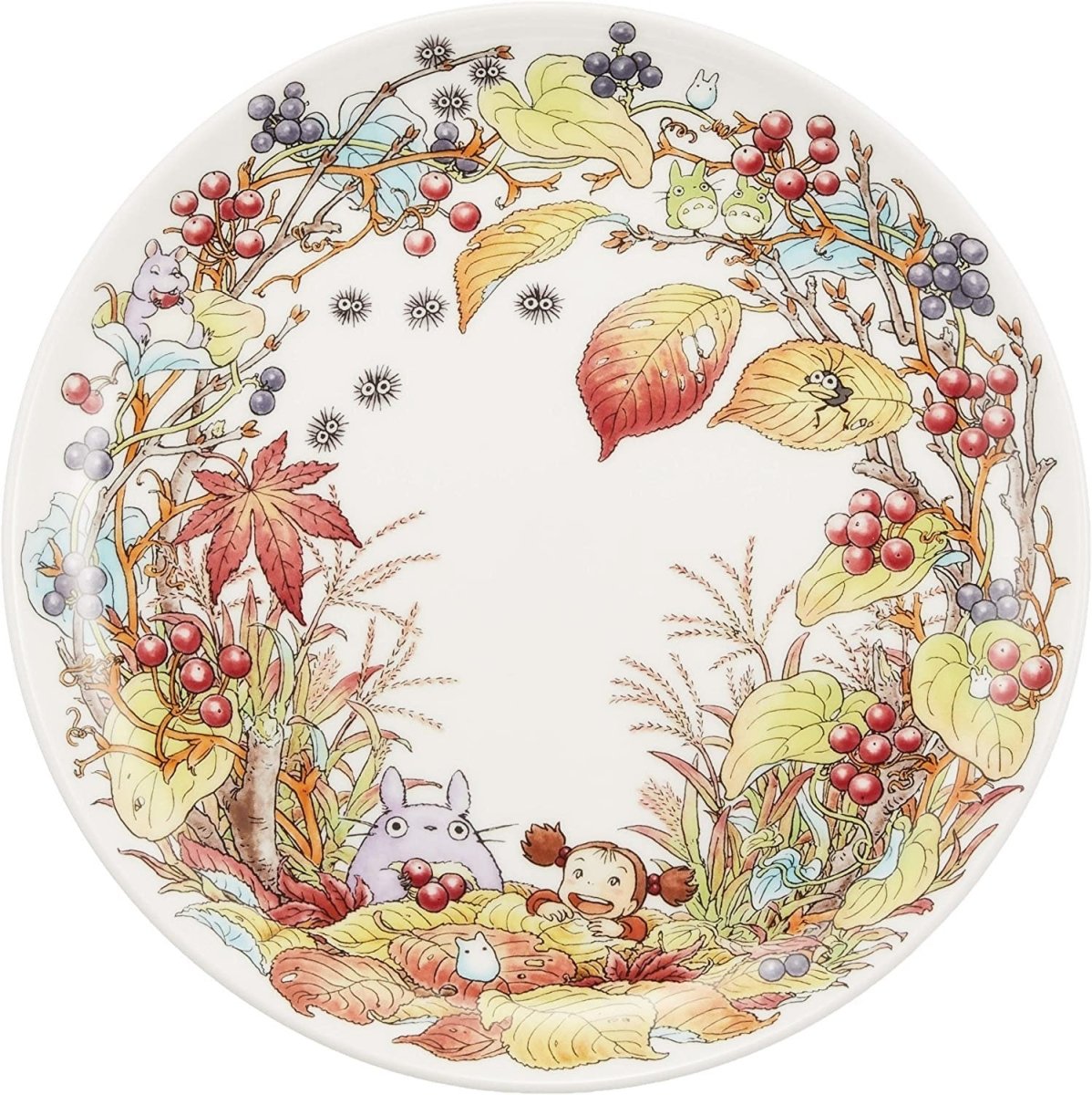Official Ghibli Totoro "Four Seasons" 23cm Plate/Dish • Japanese Noritake Appetizer/Dinner Plate • My Neighbor Totoro Tableware/Dinnerware - Kamaji Market