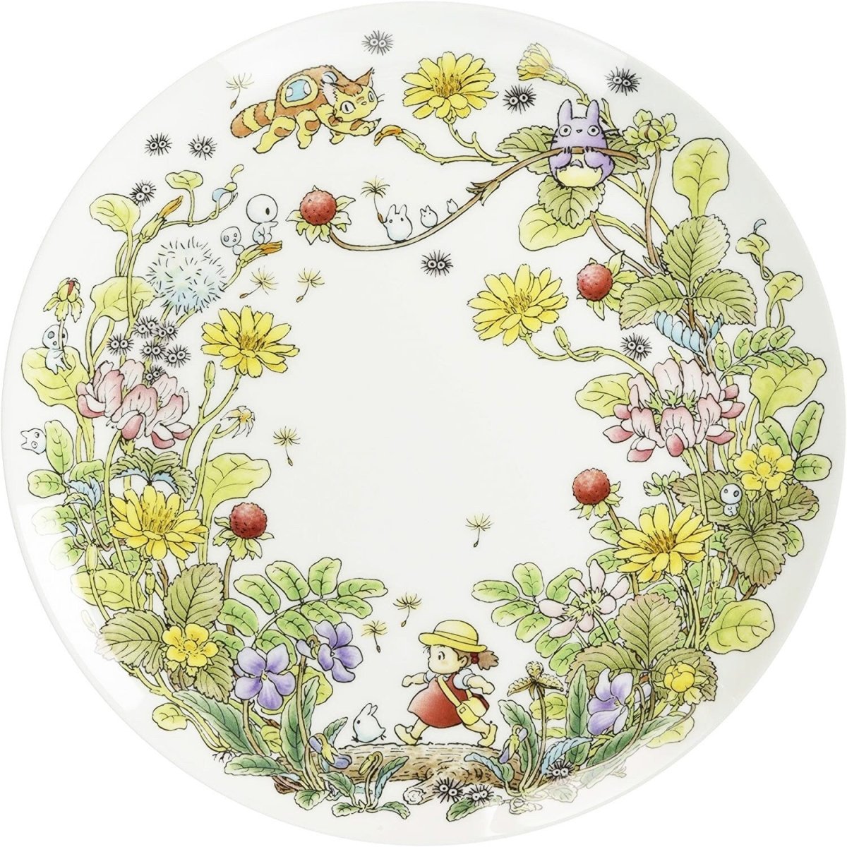 Official Ghibli Totoro "Four Seasons" 23cm Plate/Dish • Japanese Noritake Appetizer/Dinner Plate • My Neighbor Totoro Tableware/Dinnerware - Kamaji Market
