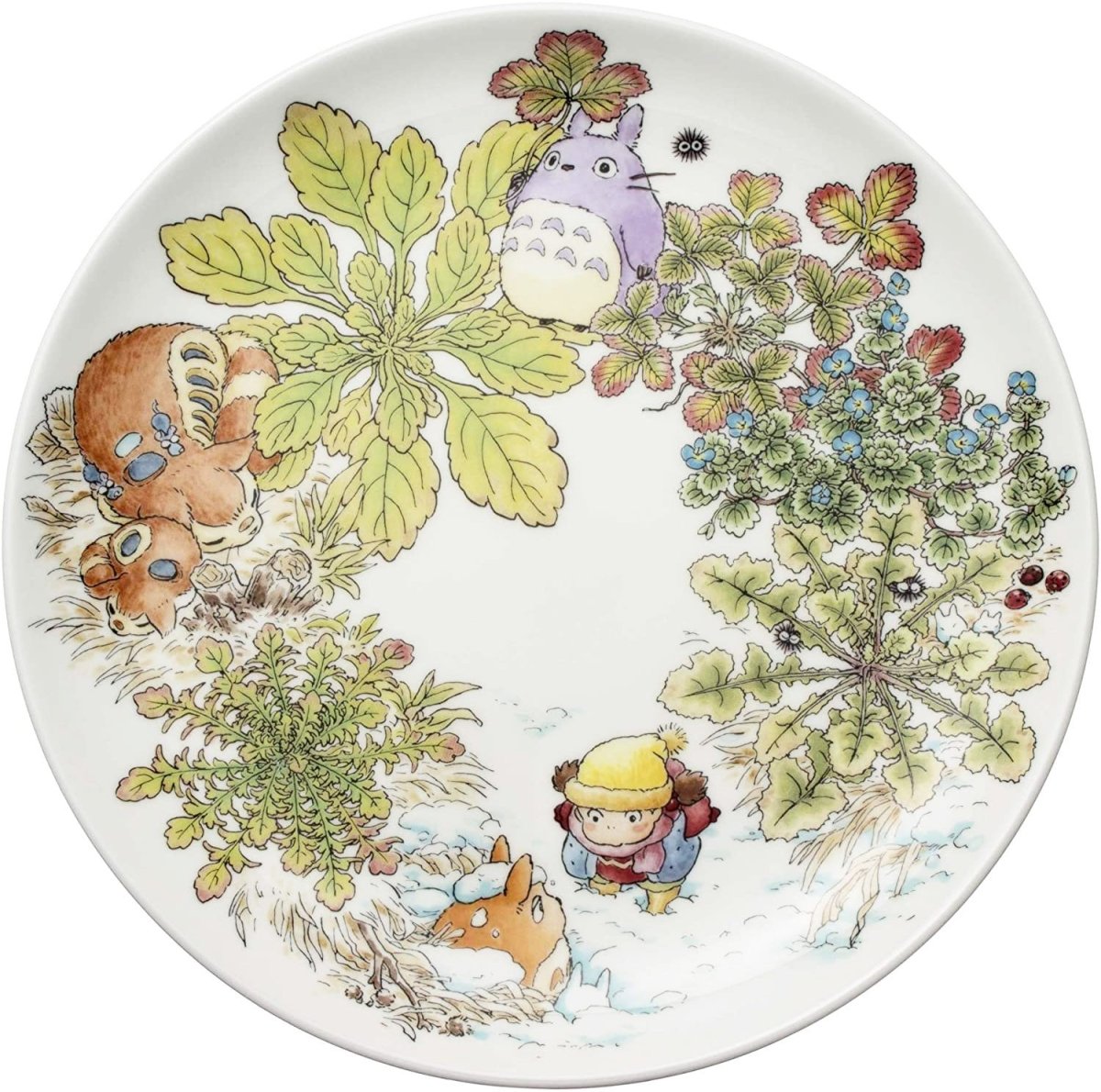 Official Ghibli Totoro "Four Seasons" 23cm Plate/Dish • Japanese Noritake Appetizer/Dinner Plate • My Neighbor Totoro Tableware/Dinnerware - Kamaji Market