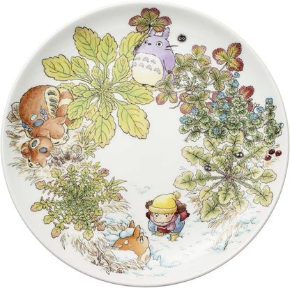 Official Ghibli Totoro "Four Seasons" 23cm Plate/Dish • Japanese Noritake Appetizer/Dinner Plate • My Neighbor Totoro Tableware/Dinnerware - Kamaji Market