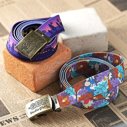 Official Ghibli Totoro Gacha Belt/Buckle • My Neighbor Totoro Ceinture/Strap • Small Totoro with Autumn Leaves GBL - Kamaji Market